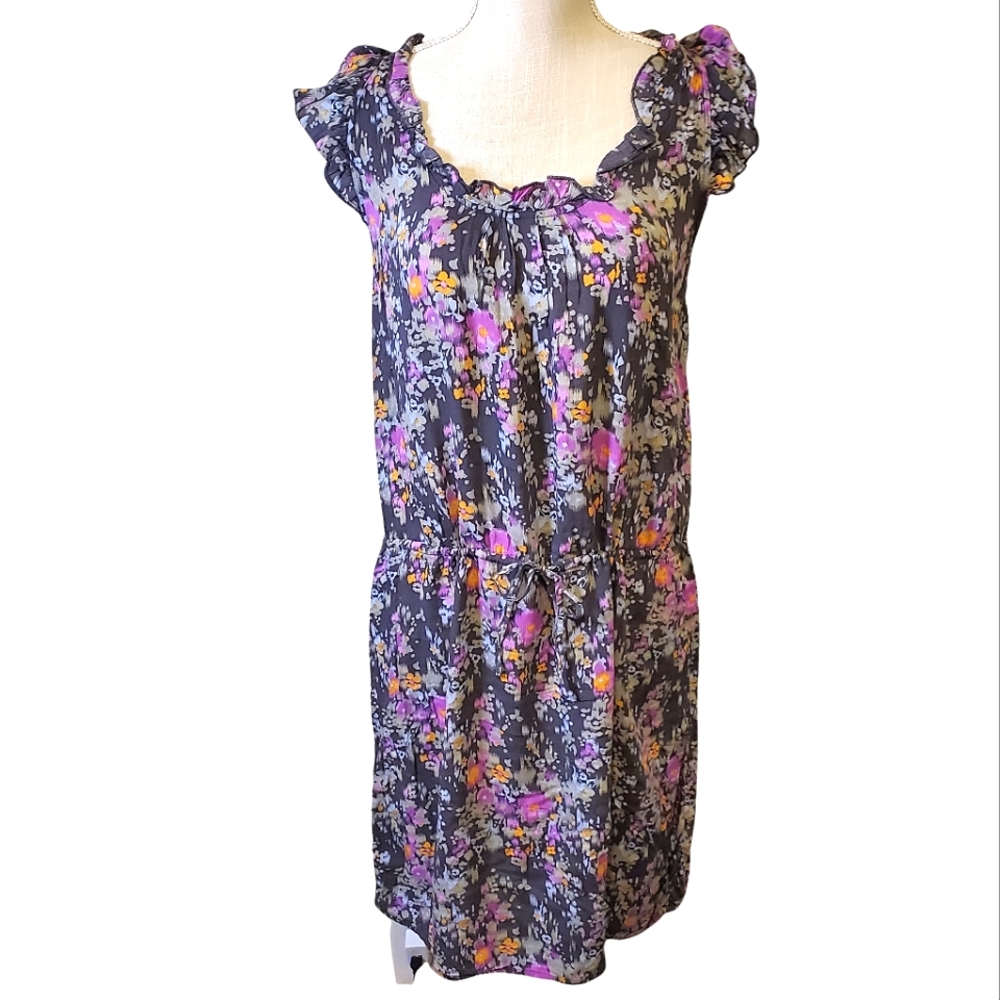 OLD NAVY | Women's multi-color floral print sleevless speing dress. Size small.